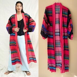 ANTHROPOLOGIE X Conditions Apply Striped Cover-Up Kimono